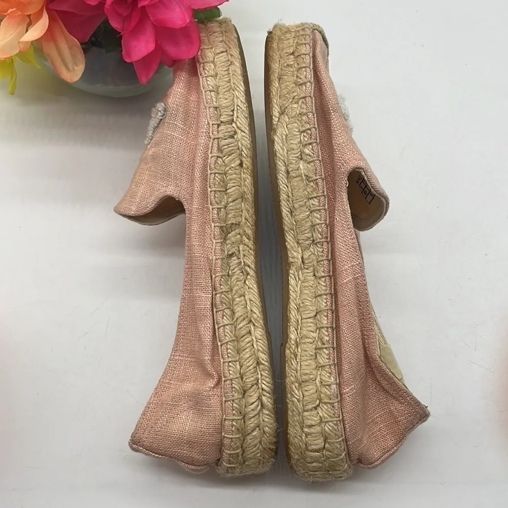 Soludos Ciao Bella Pink Natural Color Espadrilles Sz 8. ESP0849